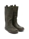 Pèpè Joanne Leather Tall Boots In 绿色