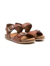 Pèpè Joyce Double-buckle Sandals In Brown