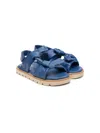 Pèpè Julia Leather Sandals In Blue