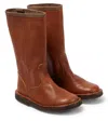 Pèpè Kava Leather Boots In Brown