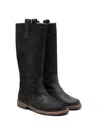 Pèpè Knee-high Suede Boots In Black