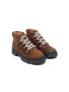 Pèpè Lace-up Leather Ankle Boots In Brown
