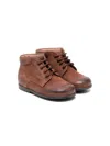 Pèpè Lace-up Leather Boots In Brown