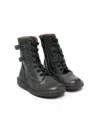 Pèpè Lace-up Leather Boots In Grey