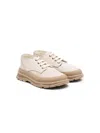 Pèpè Lace-up Leather Trainers In Neutrals