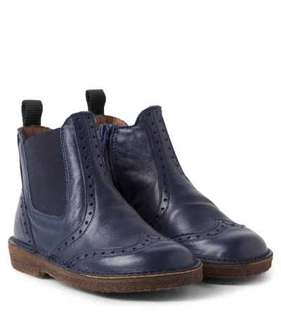 Pèpè Leather Boots In Blue
