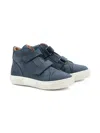 Pèpè Leather Strapped Sneakers In Blue