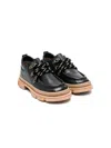 Pèpè Lug-sole Leather Shoes In Black