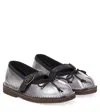 Pèpè Mary-jane-ballerinas Aus Metallic-leder In Multi