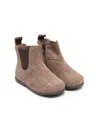 Pèpè Mix-print Leather Boots In Brown