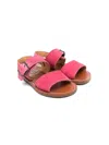 Pèpè Nico Suede Sandals In Pink