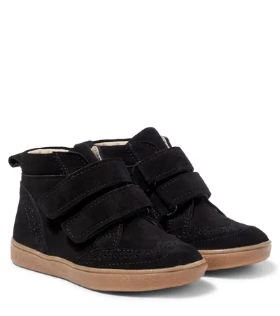 Pèpè Kids' Paul Suede Boots In Black