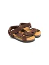 Pèpè Percy Suede Sandals In Brown