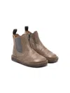 Pèpè Perforated-detail Leather Ankle Boots In Brown