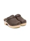 Pèpè Platform Clog Sandals In Brown