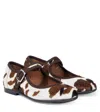 Pèpè Printed Calf Hair Mary Jane Flats In Multi