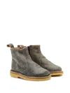 Pèpè Pull Tab Zip Boots In Gray