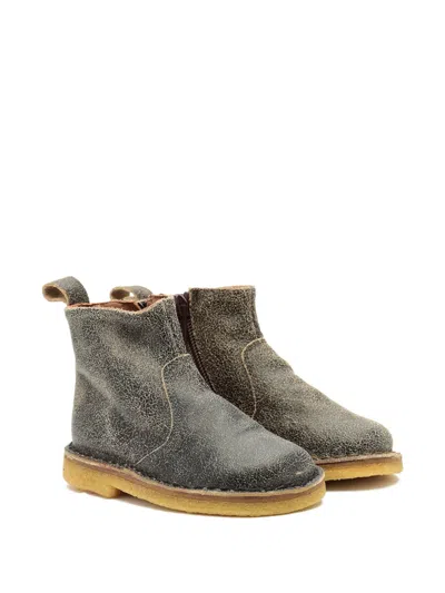 Pèpè Babies' Pull Tab Zip Boots In Gray