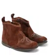 Pèpè Scamosciato Hunter Leather Boots In Brown