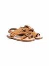 Pèpè Scamosciato Leather Sandals In Nude