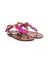 Pèpè Star-detail Leather Sandals In Pink