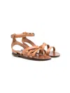 Pèpè Strappy Leather Sandals In Neutrals