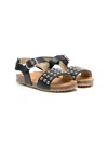 Pèpè Studded Buckled Sandals In Black