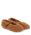 Pèpè Teddy Ballet Flats In Brown