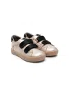 Pèpè Touch-strap Metallic Leather Sneakers In Gold