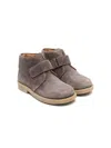 Pèpè Touch-strap Suede Ankle Boots In Grey