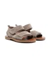 Pèpè Touch-strap Suede Sandals In Neutrals