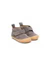Pèpè Touch-strap Suede Sneakers In Grey