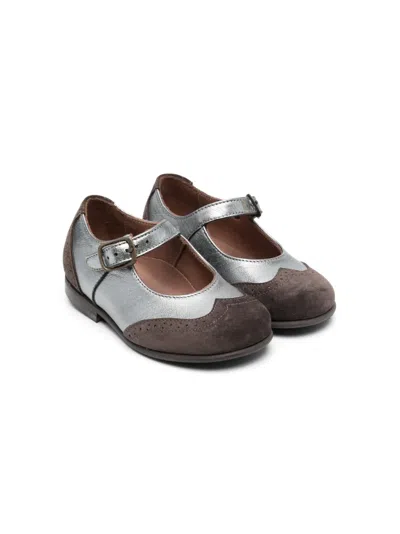Pèpè Kids' Two-tone Ballerina Shoes In Brown