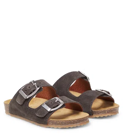 Pèpè Kids'  Twoconme Suede Sandals In Multi