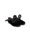 Pèpè Velvet Ballerina Shoes In Black