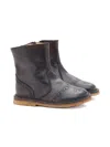 Pèpè Zip-detail Brogue Boots In Brown