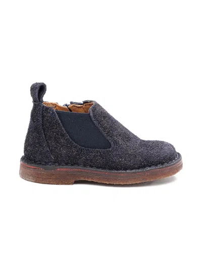 Pèpè Kids' Zip-fastening Suede Boots In Blue