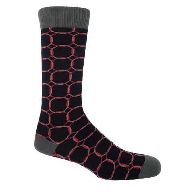 Peper Harow - Made In England Black Linked Men's Socks