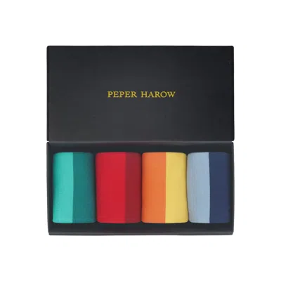 Peper Harow - Made In England Block Stripe Men Socks Gift Box In Multi