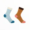 Peper Harow - Made In England Blue & Mustard Zigzag Women's Socks Two Pack In Blue/yellow