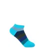 Peper Harow - Made In England Blue Block Stripe Women's Trainer Socks – Aqua