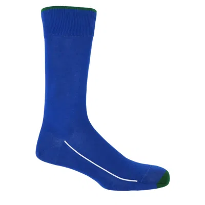 Peper Harow - Made In England Blue Cobalt Square Mile Men's Socks
