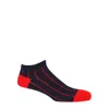 Peper Harow - Made In England Blue Pin Stripe Men's Trainer Socks – Navy