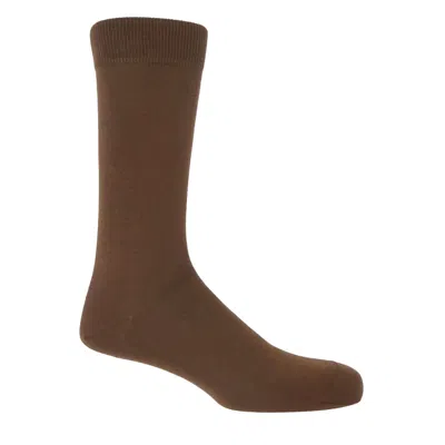 Peper Harow - Made In England Brown Chocolate Men's Classic Socks