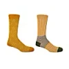 Peper Harow - Made In England Butterscotch Polka Stripe & Mustard Oxford Stripe Men's Socks 2 Pack In Men's