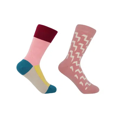Peper Harow - Made In England Chelsea & Victoria Pink Women's Socks Two Pack