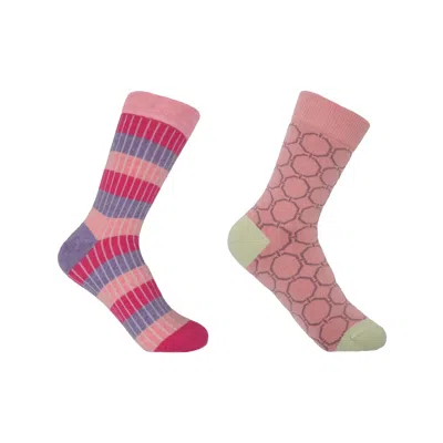 Peper Harow - Made In England Chord Unicorn & Beehive Pink Women's Socks Bundle