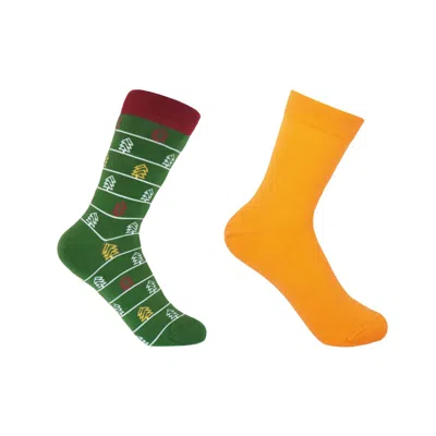 Peper Harow - Made In England Christmas Tree Green & Classic Yellow Women's Socks Bundle