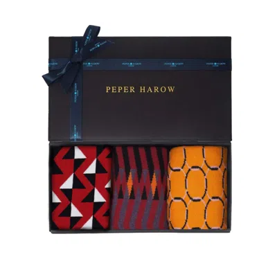 Peper Harow - Made In England Cinder Men's Gift Box In Orange/red