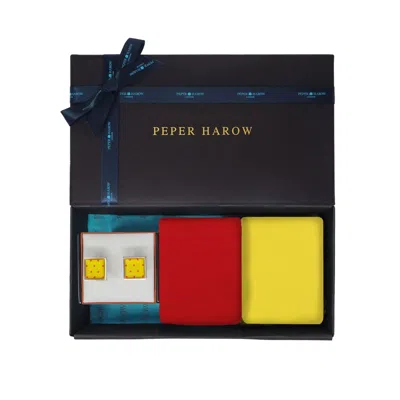 Peper Harow - Made In England Classic Red And Sunshine Men's Cufflink Gift Box